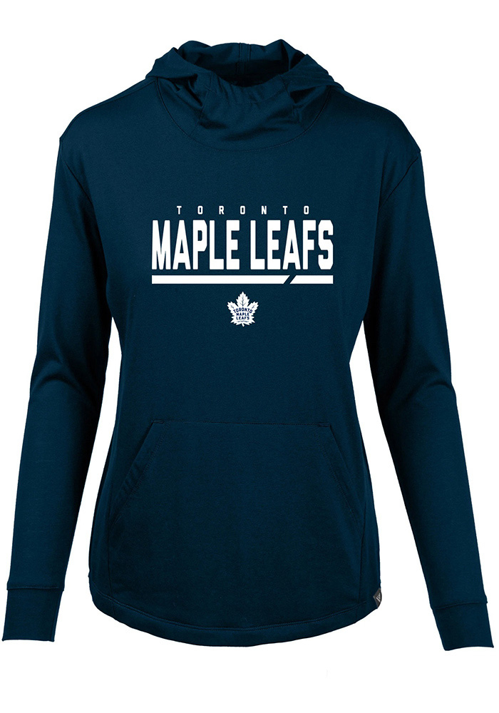 Levelwear Toronto Maple Leafs Womens Navy Blue Vivid Hooded Sweatshirt, Navy Blue, 65% POLYESTER / 35% COTTON, Size XS