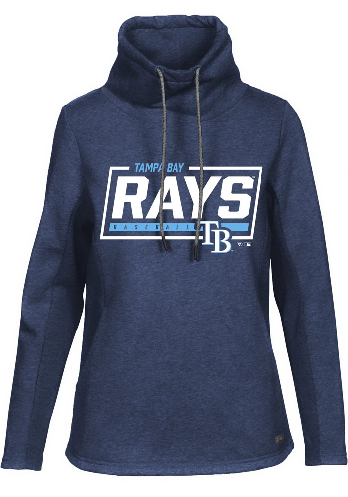 Levelwear Tampa Bay Rays Womens Navy Blue Loop Long Sleeve Pullover, Navy Blue, 80% COTTON / 20% POLYESTER, Size XL