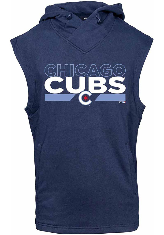 Levelwear Chicago Cubs Navy Blue City Connect Throttle Short Sleeve Hoods, Navy Blue, 80% COTTON / 20% POLYESTER, Size 2XL