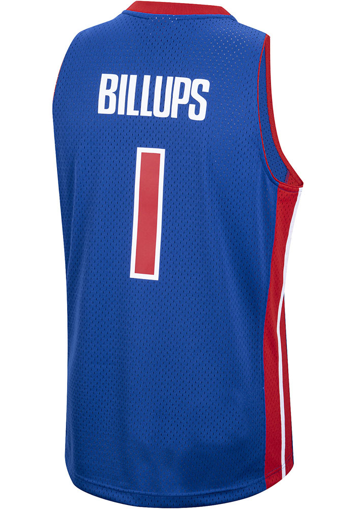 Chauncey Billups Detroit Pistons Profile Throwback Jersey Big and Tall, Blue, 100% POLYESTER, Size XLT
