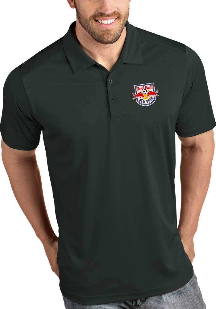 Antigua New York Red Bulls Mens Grey Tribute Short Sleeve Polo, Grey, 100% POLYESTER, Size S