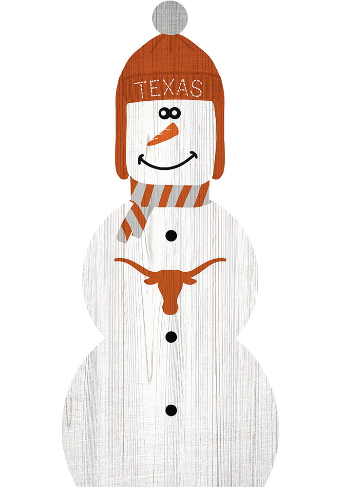 Texas Longhorns Snowman Leaner Sign, Burnt Orange, Size NA
