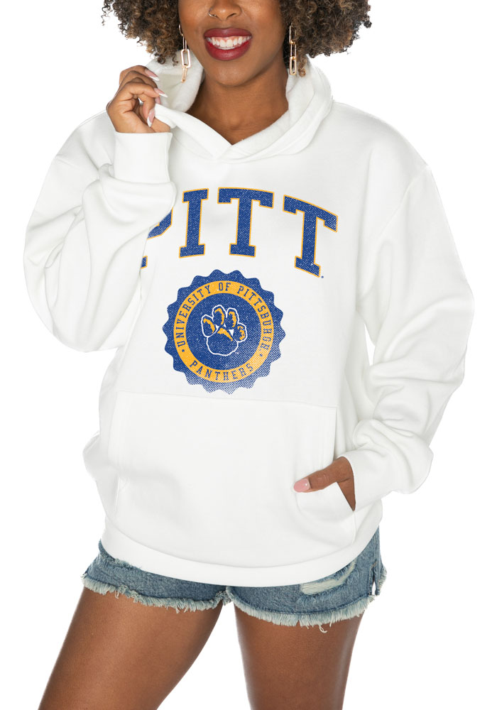 Gameday Couture Pitt Panthers Womens White Premium Fleece Hooded Sweatshirt, White, 60% COT/40% POLY, Size XL